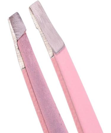 Buy Jojomis Professional Slant Tip Eyebrow Tweezers - Stainless Steel Makeup Tool 2 Pack | International Shipping Available - Buy Online on SooperMarket.com