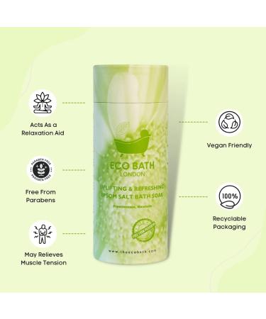 Eco Bath London Uplifting Epsom Salt Bath Soak with Frankincense and Mandarin Essential Oils - 1kg Tube - Buy Online on SooperMarket.com