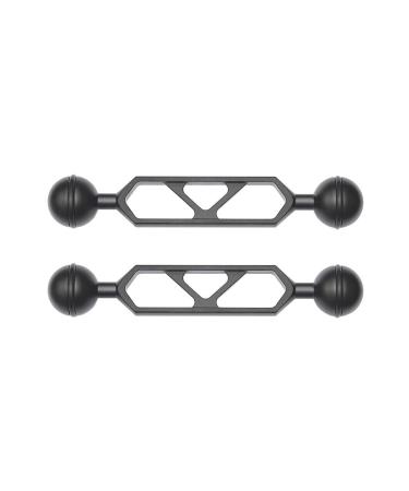 KitDive 5" / 12.7cm Double 1" Ball Arm for Connecting Strobe/Video Light to Underwater Tray/Handle (2 PCS) 5" X 2
