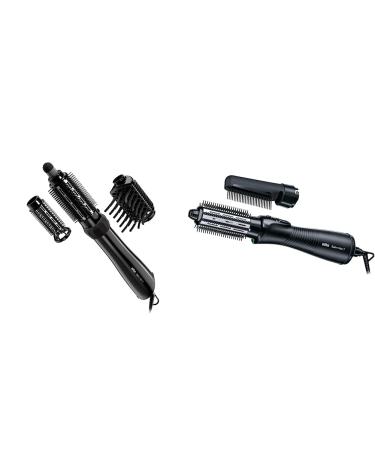 Brown Satin Hair 5 Warm air curl brush with volume attachment and special styling attachments & Satin Hair 7 Warm air curling brush with IONTEC Technology Warm air-Lockenbrush Bundle with warm air curling brush AS 720
