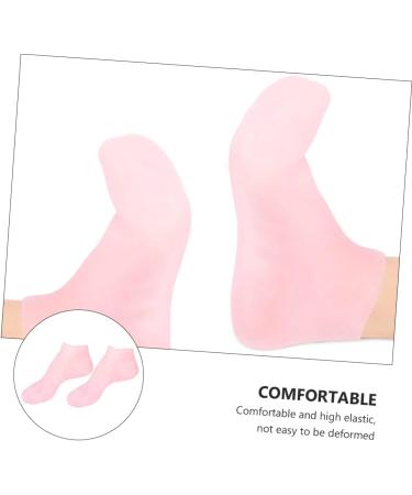 Beavorty 3 Pairs Sock Booties for Women Lotion Spa Moisturizing Gel Booties Moisturizing Heel Sleeves Beauty Care Silicone Gel Skin Protect Soles Sebs Sole Pads Miss High Heel Crack Pink - Buy Online on SooperMarket.com