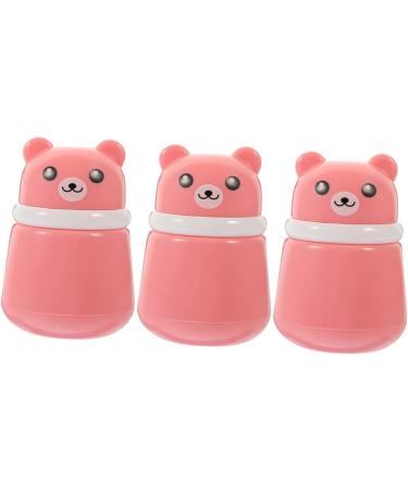 Beavorty 6-Piece Baby Powder Puff Set with Storage Bottle | Travel-Friendly Kit for Newborns | Loose Powder Sponge Container | Pink, 10x7CM - Buy Online on SooperMarket.com
