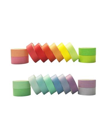 Baijixin Washi Tape Set 20 Rolls - 15mm Rainbow Colors Washi Masking Tape Decorative Tape for Bullet Journal  Planner  DIY Arts & Crafts  Scrapbooking  Gift Wrapping  Holiday Decoration Rainbow 15mm -20 Rolls - Buy Online on SooperMarket.com
