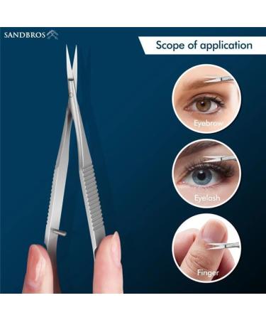 SANDBROS Curved Cuticle Scissors Grooming Professional Self Opening Scissors from Stainless Steel - Scrapbooking and Decoupage Curved Scissors - Buy Online on SooperMarket.com