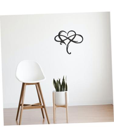 Cabilock 1pc Iron Pendant Home Decor Love Sign Plaque Iron Love Sign Heart Wall Hanging Ornament Household 45x39cm Black - Buy Online on SooperMarket.com