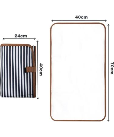 Lekebaby Portable Changing Mat Nappy Changing Mat Foldable Baby Changing Mat Travel Changing Mat Portable Baby Change Mat Blue Striped Blue Stripes - Buy Online on SooperMarket.com