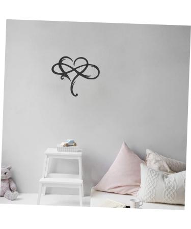 Cabilock 1pc Iron Pendant Home Decor Love Sign Plaque Iron Love Sign Heart Wall Hanging Ornament Household 45x39cm Black - Buy Online on SooperMarket.com