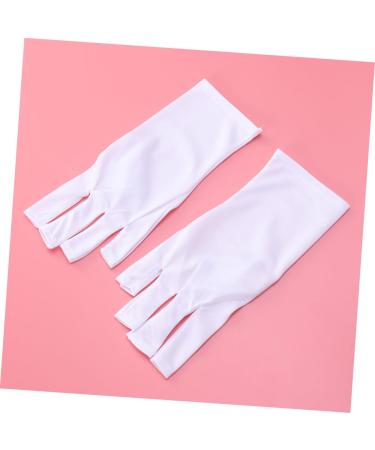 minkissy 3 Pairs Gloves Nail Shield Glove Cotton Glove Chinese Wooden Pillow Silicone Ear Display Glove Manicure Glove Sun Protection White - Buy Online on SooperMarket.com