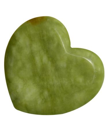 Mikinona Jade Scraping Board Neck Supplies Facial Spatula Home Face Scraper Trigger Point Facial Tools Anti-wrinkle Aging Scrap Tool Face Tool Face Board Xiuyan Jade Massage Scraping Stone 7.4x6.8cm Green