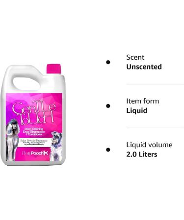 Pretty Pooch Gentle Touch Dog Shampoo & Conditioner - 2L Baby Powder Fragrance | Non-itchy Deep Cleaning for Dogs with Sensitive Skin - Buy Online on SooperMarket.com