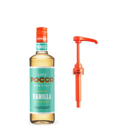 Cafe Pocco Vanilla Coffee Syrup 75cl Plus 10ml Reusable Pump