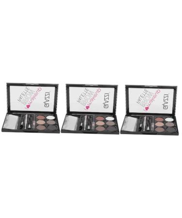 NOLITOY 3 Sets Eyebrow Brush Six-color Eyebrow Powder Eye Mp Ushes Lit Lady Eyebrow Powder Miss Lasting