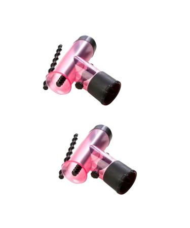 Healeved 2pcs Curly Hair Tools Curly Hair Roller Hair Crimpers Hair Dryer Curls Styling Connectors Rosy