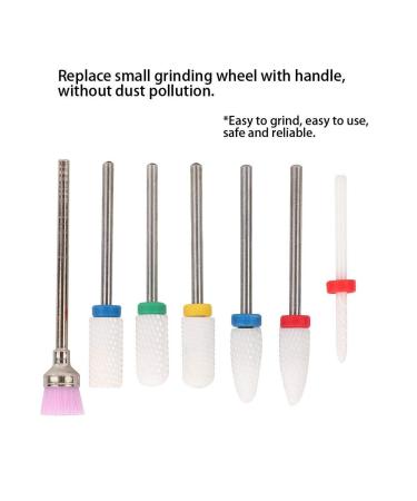 NAROOTE Nail Drill Bits 7Pcs Nail Metal Drill Bits Nail Polishing Burr Manicure Pedicure Accessory Tool Set(TZ-08) - Buy Online on SooperMarket.com