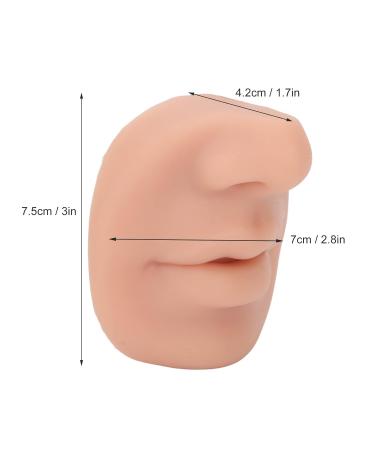 Realistic 3D Silicone Nose Mouth Model for Display - Flexible Acupuncture & Piercing Practice | Reusable 3 Colors Available - Buy Online on SooperMarket.com