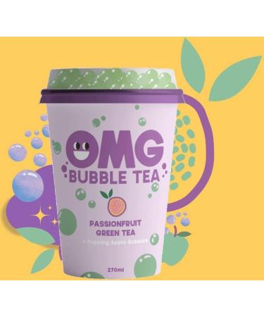 GITABI OMG BUBLE TEA 10x270ML - Normal Is Boring Fruit Bubble Tea Kit with Bubbles and Straws Set Passion Fruit Syrup and Popping Apple Flavour Bubbles - Buy Online on SooperMarket.com