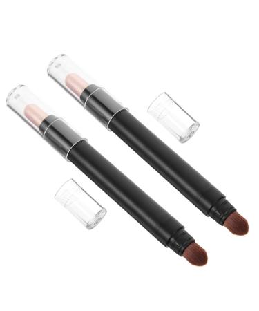 MUSISALY 2pcs Eye Makeup Stick Makeup Eyeshadow Brushes Stick Eye Shadow for Women Makeup Brush Abs Black