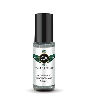 CA Perfume Impression of ACQUA COLONIA Blood Orange & Basil For Women & Men Replica Fragrance Body Oil Dupes Alcohol-Free Sample Travel Size Concentrated Long Lasting Attar Roll-On 0.14 Fl Oz/4ml-X1