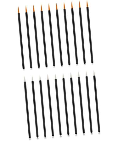 BELLIFFY 100pcs Eye Makeup Tools Eyeshadow Eye Shadow Eyebrow Brush Applicator White 10X0.5X0.5cm White - Buy Online on SooperMarket.com