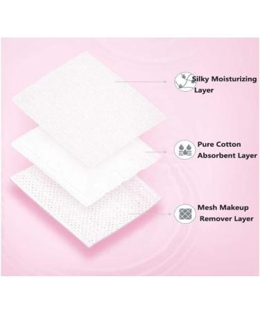 Momoup Organic Cotton Sheets 200 Pieces/Bag 100% Organic Unbleached (2# Double Effect Makeup Pads - 3 Bags) - Buy Online on SooperMarket.com