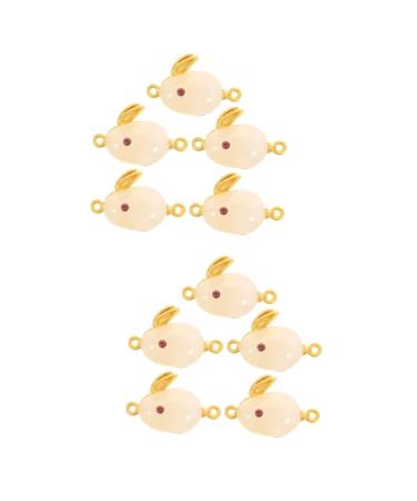 Zerodeko 10 Pcs Jade Rabbit Pendant Halloween Decorations Keychain Charms Model Accessories Bunny Charm Jewelry Diy Accessory Pendants Charms Diy Necklace Pendants Supplies Alloy Mosaic