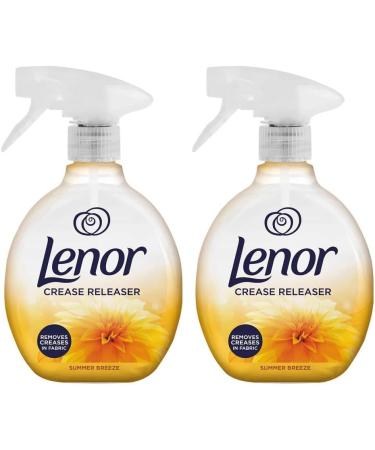 Lenor Crease Releaser Spray Removes Creases in Fabric Summer Breeze Scent Twin Pack 2 x 500ml