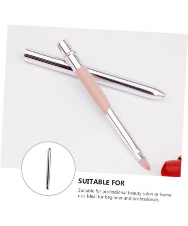 minkissy Lip Brush with Lid Eye Shadow Applicators Travel Makeup Brush Lip Gloss Applicator Lipstick Cosmetics Brush Travel Lipstick Brush Lip Makeup Brush Lip Brush Applicator Fiber Wool 10.4x1cm Pink - Buy Online on SooperMarket.com