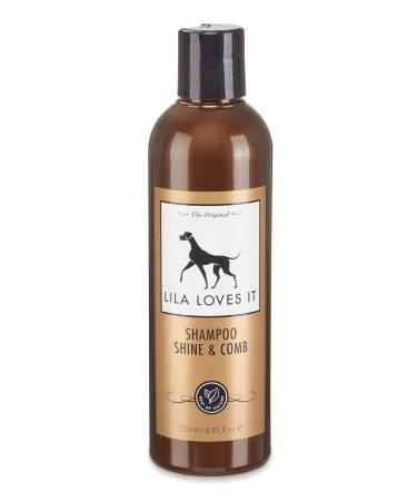 Shampoo for dogs - natural fur care with argan and lavender oil vegan without parabens without perfume & without silicone shampoo shine & comb from Lila Loves IT 250 ml