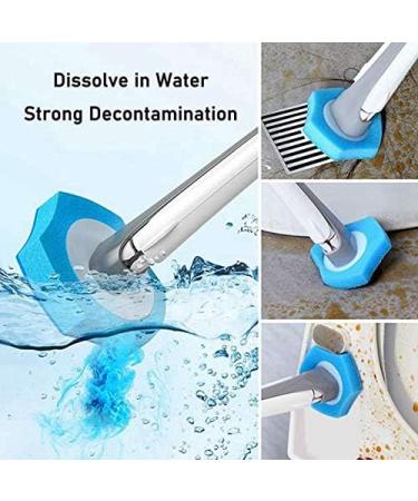 Toilet Brush Disposable Toilet Cleaning System Disposable Toilet Flushable Refill Fresh Brush Flushable Refills - 48 Refills Silicone Toilet Brush Blue - Buy Online on SooperMarket.com