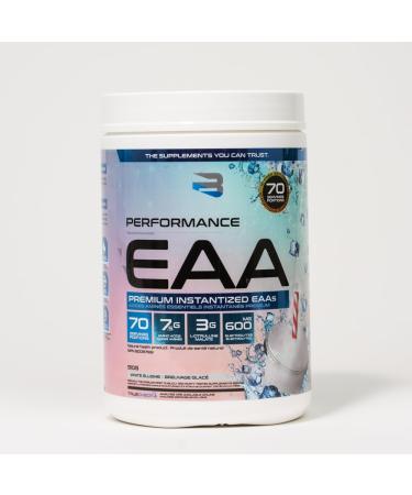 Believe Supplements Performance EAA - Essential Amino Acids Formula | Boost Muscle Recovery Performance & Hydration | Sugar-Free & Delicious Flavors Available! (70 servings White Slushie) White Slushie 70 servings - Buy Online on SooperMarket.com
