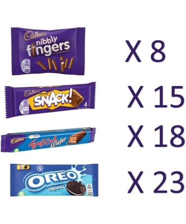 Cadbury & OREO Biscuit 64 Big Box of Treats 1.8kg Milk Chocolate Fingers Time Out Snack I Sharing Big Biscuit Gift Family Size Party Office Supplies Lunch Box | Sold by ESSENTIAL PRODUCTS - Buy Online on SooperMarket.com