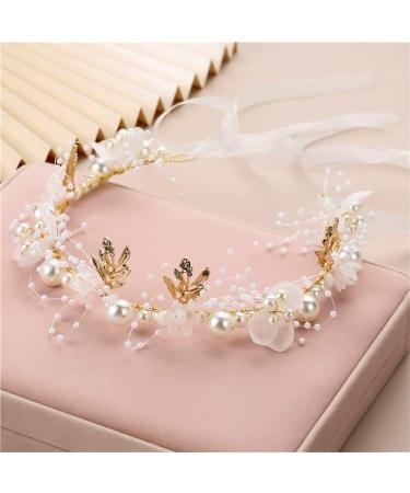TONAUP Bridal Headband Pearl Flower Headbands for Girl White Eucharist Headpiece Head Vines for Weddings Parties Special Occasions - Buy Online on SooperMarket.com