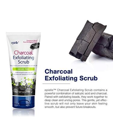 Epielle Charcoal Exfoliating Scrub 2pk - Deep Clean Pores Exfoliate & Smooth Skin - International Shipping Available - Buy Online on SooperMarket.com