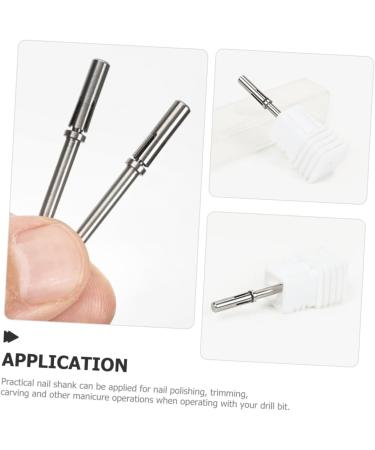 minkissy Acrylic Nails Trim Drill Bit Spas Nail Drill Shank Nail Shank for Women Nail Shank for Nail Drill Small Grinding Head Metal Nail Shaft Core Women's Nail Supplies Tungsten Steel - Buy Online on SooperMarket.com