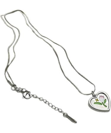 Oralgos Adjustable Love Shape Necklace - Tulip Heart Pendant Collarbone Chain | Elegant French Style Accessories for Women - Buy Online on SooperMarket.com