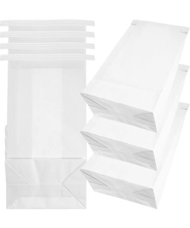 KALLORY 25pcs Paper Snack Bags Disposable Barf Bags Vomit Bags Emesis Bags for Car Adult 1 Count (Pack of 1) White 1