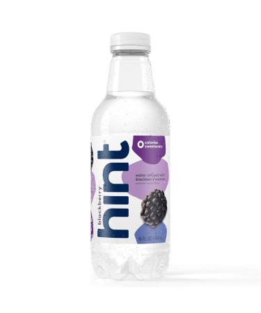 Hint Water Blackberry , Pure Water Infused with Blackberry, Zero Sugar, Zero Calories, Zero Sweeteners, Zero Preservatives, Zero Artificial Flavors, 16 Ounce Bottles (Pack of 12)