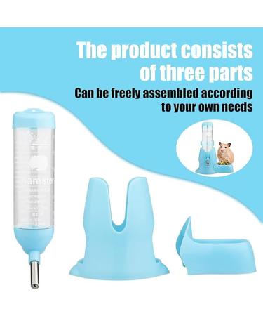 Hamster Water Bottle 80ml Hamster Water Dispenser Free Standing Small Animal Water Bottle with Stand Hut Automatic Feeder and Food Dispenser Holder for Rabbit Guinea Pig Rat Gerbil Chinchilla - Buy Online on SooperMarket.com