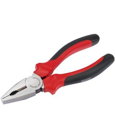 Draper Redline 67925 160 mm Combination Pliers with Soft Grip Handles Black/Red