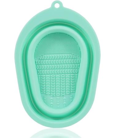 Dajidafu Makeup Brush Cleaning Mat Reusable Folding Cosmetic Tools Washing Pad Portable Eyeliner Applicators Scrubber Household Green - Buy Online on SooperMarket.com