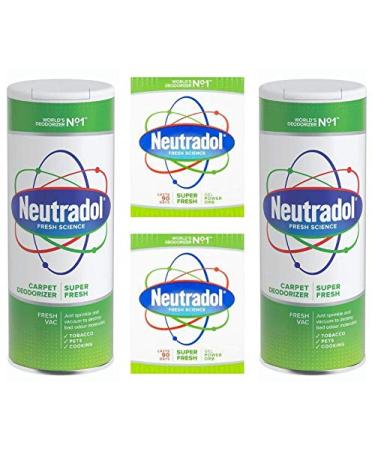 Neutradol Super Fresh and Clean Home and Offices. 2 x Carpet Deodoriser and 2 x Gel Power Orbs