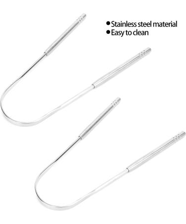 Stainless Steel Tongue Scraper | U-Shaped Tongue Cleaner for Bad Breath & Oral Health - Buy Online on SooperMarket.com