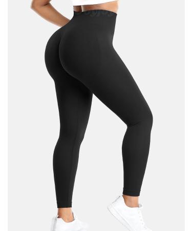 VOYJOY Women's Scrunch Butt Lifting High Waist Yoga Leggings - Black, Small - Buy Online on SooperMarket.com