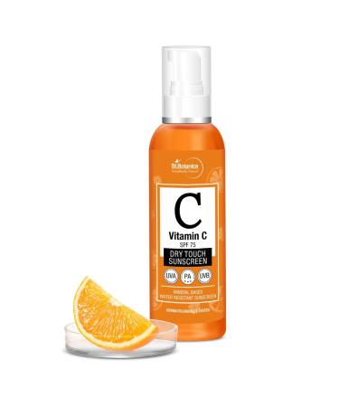 StBotanica Vitamin C SPF 75 Dry Touch Sunscreen - Mineral Water Resistant UVA/UVB PA+++ - 120ml International Shipping - Buy Online on SooperMarket.com