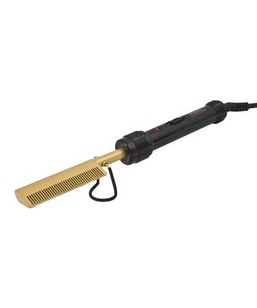 WAHL Hot Comb Afro-Caribbean Hair Straightening Comb for Afro Hair Fine Teeth Electric Hair Straightener Straight Wigs Silky Smooth Results Gold One Size Straightening Comb single