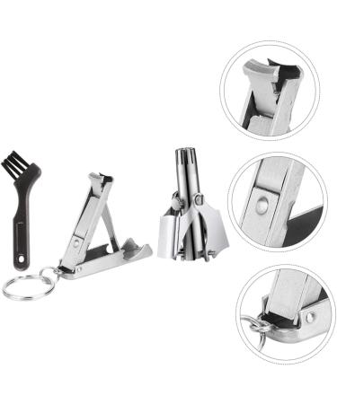 NOLITOY Nose Hair Trimmer Set - Manual Stainless Steel Clipper for Men | Effective Nose Hair Removal Tool - Buy Online on SooperMarket.com