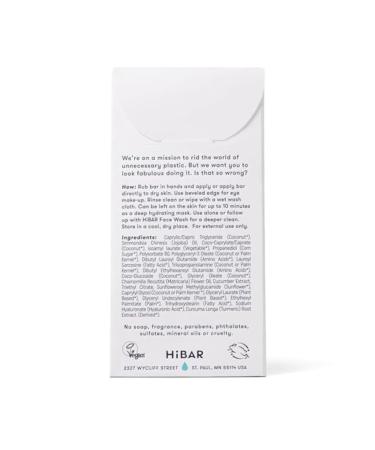 HIBAR Solid Cleansing Oil Bar Natural Makeup Remover & Eco-Friendly Skincare | Vegan Paraben-Free Travel-Friendly 1.7oz - Buy Online on SooperMarket.com