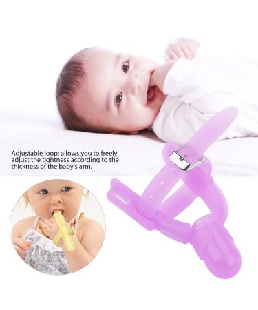 Adjustable Thumb Sucking Finger Protector for Babies & Toddlers - Silicone Teething Ring in Purple - Buy Online on SooperMarket.com