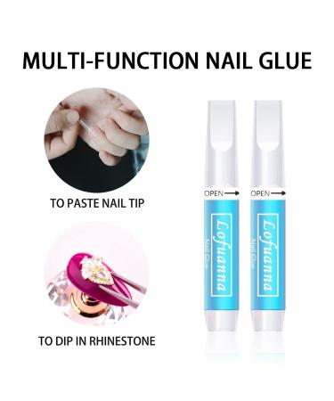 Lofuanna Nail Glue for Acrylic and Press On Nails - Professional, Strong, and Long Lasting Bond - 20 PCS Nail Tech Supplies - Buy Online on SooperMarket.com
