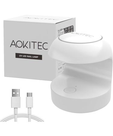 Mini UV LED Nail Lamp for Quick-Drying Gel Polish and Nail Extensions | Aokitec AK00137-White - Buy Online on SooperMarket.com